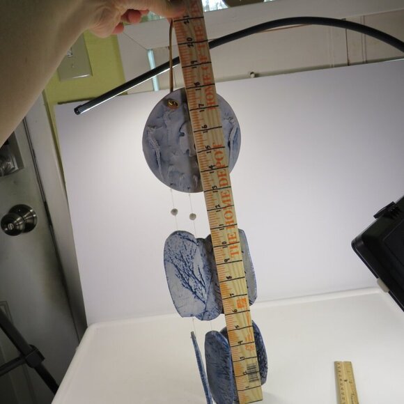 Dubois Pottery Blue Coastal Windchimes 21" long total authentic nautical design - Picture 4 of 13